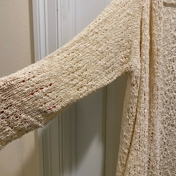 Cream Knit Fringe Sweater - Picture 2 of 4